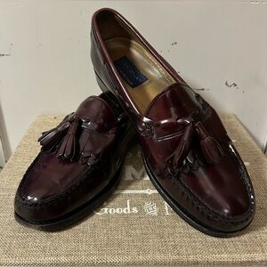 Bostonian Burgundy Leather Tassel Loafers